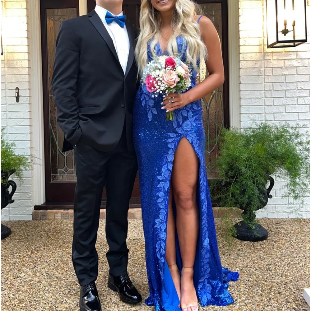 Jovani blue prom dress size 0